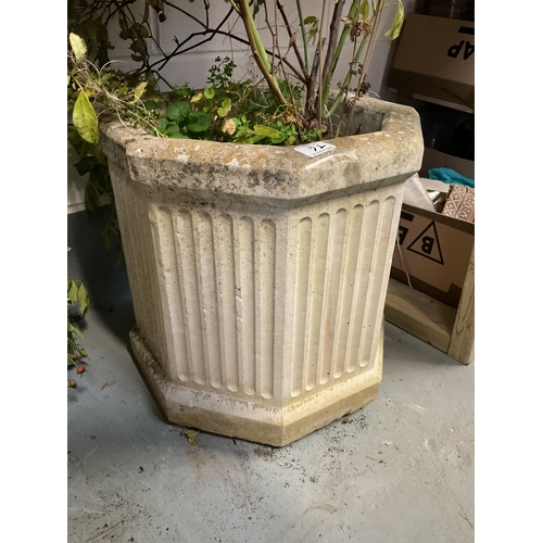 72 - 3 MATCHING REGENCY STYLE GARDEN PLANTERS H16