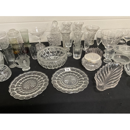 74 - 2 BOXES OF GLASSWARE