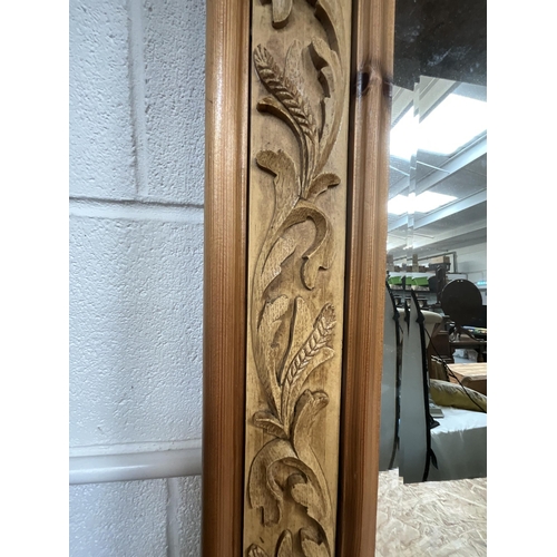 85 - MODERN CARVED FRAMED BEVEL EDGED WALL MIRROR 31