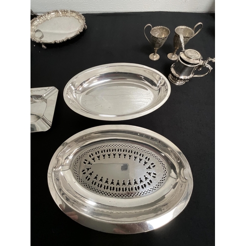 110 - BOX OF SILVER PLATED WARE