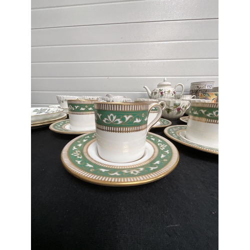 112 - 2 BOXES OF CHINA TO INCLUDE PART TEA SETS ROYAL WORCESTER WEDGWOOD ETC