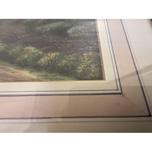 150 - GILT FRAMED WATERCOLOUR MANARON ROAD 20