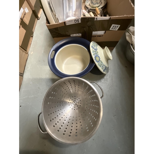 237 - 4 BOXES OF KITCHENWARE