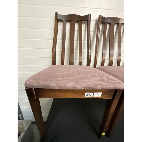 247 - SET OF 4 VINTAGE DINING CHAIRS