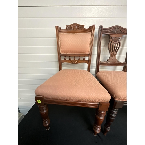 249 - PAIR OF EDWARDIAN MAHOGANY DINING CHAIRS AND 1 OTHER