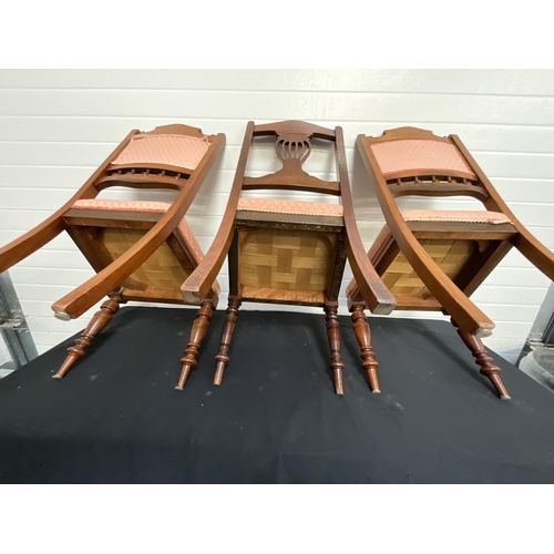 249 - PAIR OF EDWARDIAN MAHOGANY DINING CHAIRS AND 1 OTHER