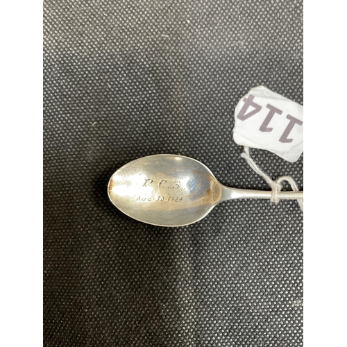 164 - 3 SILVER SPOONS - LONDON 1801 SHEFFIELD 1923 BIRMINGHAM 1787, SUGAR TONGS SHEFFIELD 1871, TOTAL WEIG... 