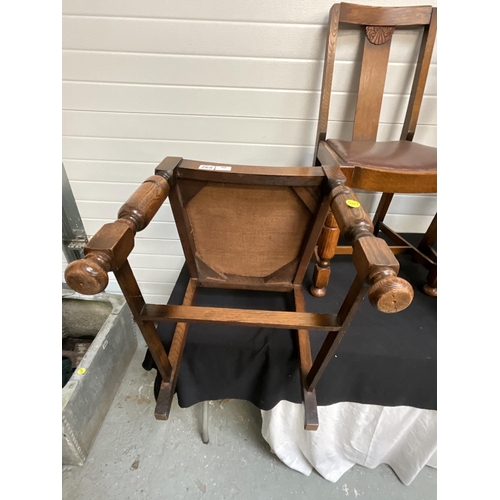 265 - SET OF 4 OAK VINTAGE DINING CHAIRS