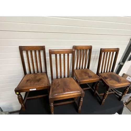 266 - SET OF 4 OAK VINTAGE DINING CHIARS