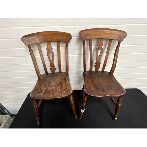 267 - PAIR OF VICTORIAN FARMHOUSE CHAIRS