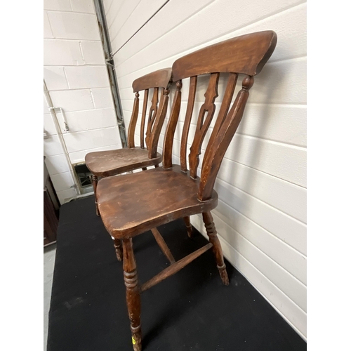 267 - PAIR OF VICTORIAN FARMHOUSE CHAIRS