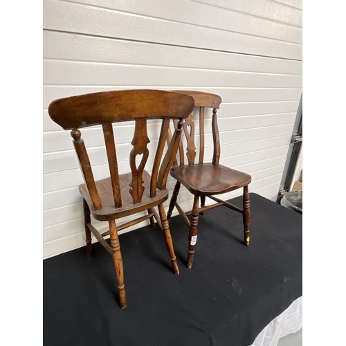 267 - PAIR OF VICTORIAN FARMHOUSE CHAIRS