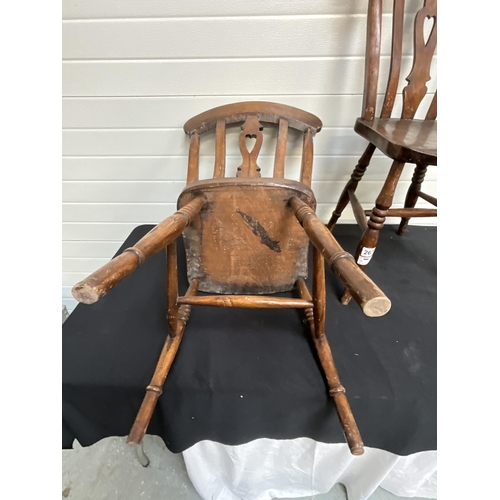 267 - PAIR OF VICTORIAN FARMHOUSE CHAIRS