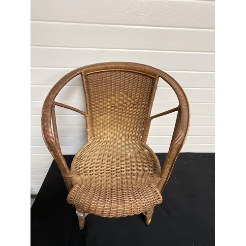 268 - VINTAGE WICKER ARMCHAIR