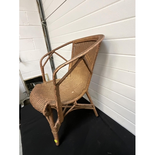 268 - VINTAGE WICKER ARMCHAIR