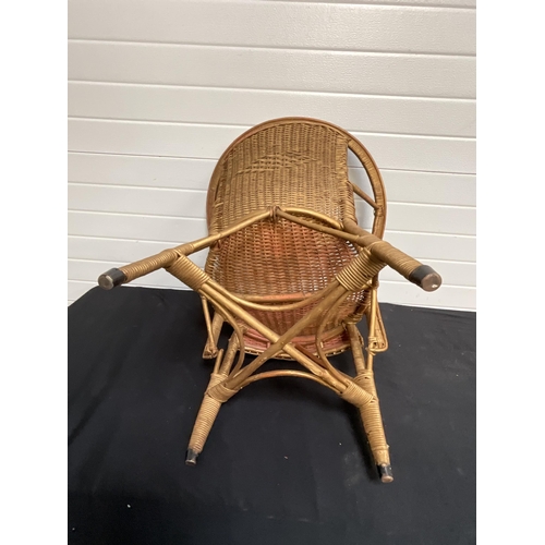 268 - VINTAGE WICKER ARMCHAIR