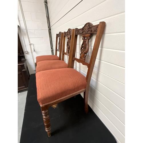 271 - 3 EDWARDIAN MAHOGANY DINING CHAIRS