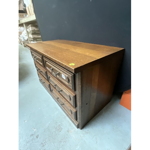 275 - DUTCH STYLE OAK VENEERED 3 DRAWER CHEST H23