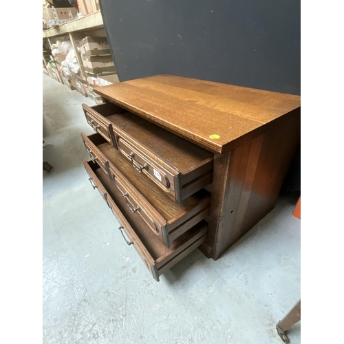 275 - DUTCH STYLE OAK VENEERED 3 DRAWER CHEST H23