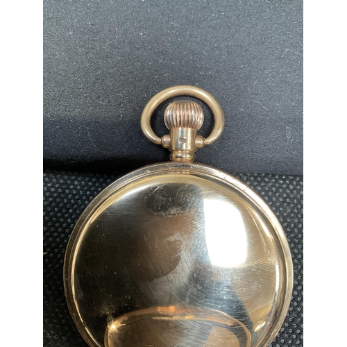 192 - 9CT GOLD FULL HUNTER SOLVIL POCKET WATCH BY SWISS MAKER PAUL DITISHEIM - WORKING ORDER TOTAL WEIGHT ... 