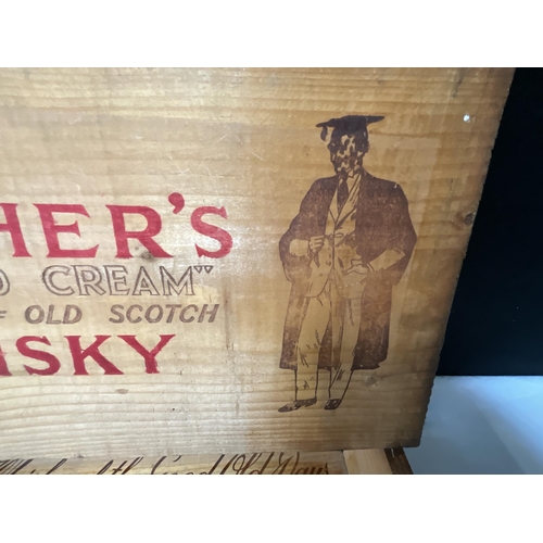 277 - WOODEN TEACHERS WHISKY ADVERTISING BOX H4.5