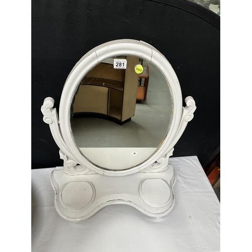 281 - VICTORIAN PAINTED SWING MIRROR H28