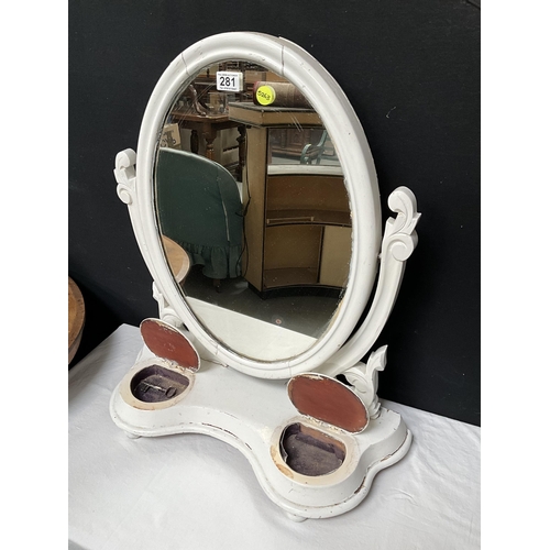 281 - VICTORIAN PAINTED SWING MIRROR H28