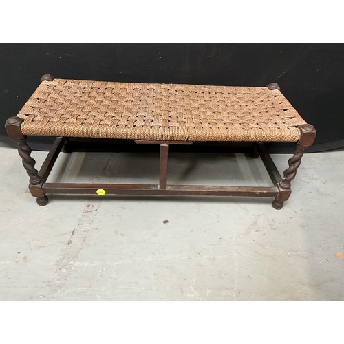 288 - 3 VINTAGE FOOTSTOOLS - LARGEST H12