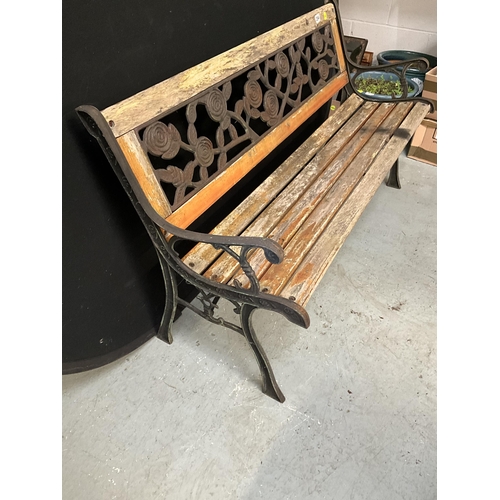 294 - METAL AND WOODEN GARDEN BENCH H29