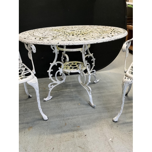 299 - ALUMINIUM DECORATIVE PATIO TABLE H28