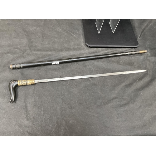 207 - VICTORIAN EBONY SWORD STICK L36