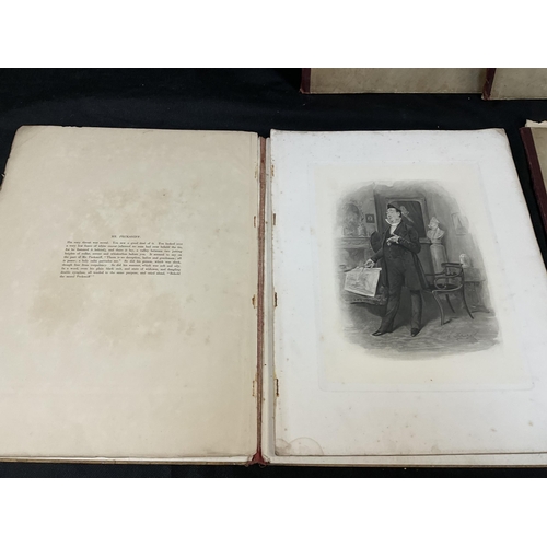 217 - PORTFOLIO OF PICTURES OF THE WORLD, 3 X CHARLES DICKENS 18 PAGE CHARACTER SKETCHES