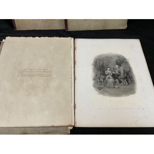 217 - PORTFOLIO OF PICTURES OF THE WORLD, 3 X CHARLES DICKENS 18 PAGE CHARACTER SKETCHES