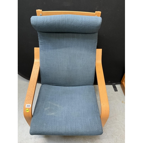 308 - IKEA ARMCHAIR WITH LOOSE CUSHIONS