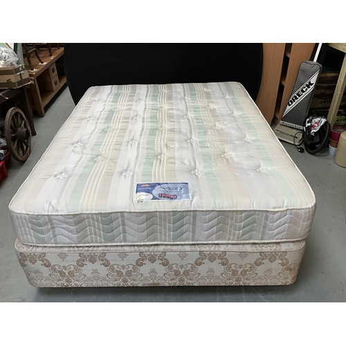 310 - DOUBLE DIVAN BED C'W MATTRESS 5FT