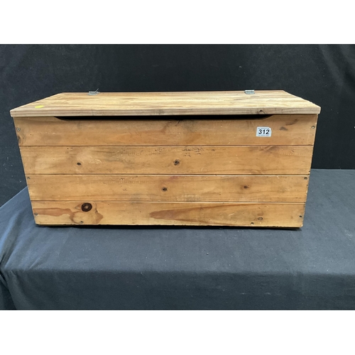 312 - MODERN PINE BLANKET/TOY BOX H14