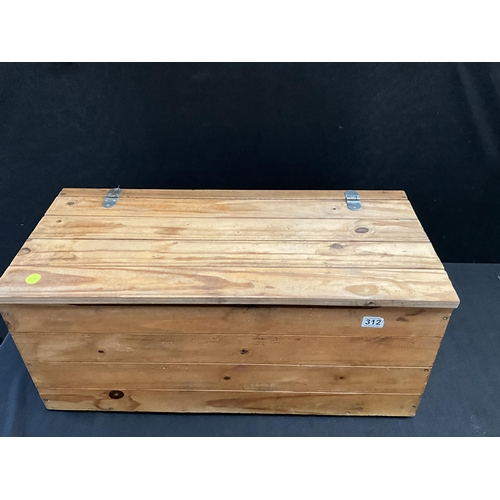 312 - MODERN PINE BLANKET/TOY BOX H14