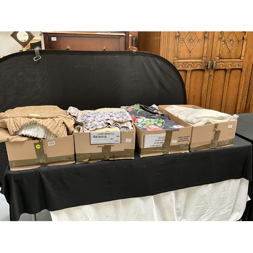 315 - 4 BOXES OF LINEN TO INCLUDE CURTAINS QUILTS ETC
FAWN CURTAINS 76