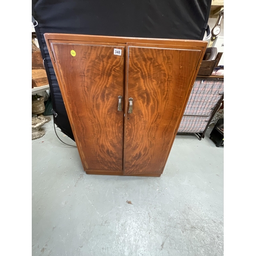 348 - VINTAGE WALNUT VENEERED FITTED TALLBOY H46