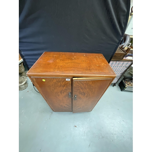 348 - VINTAGE WALNUT VENEERED FITTED TALLBOY H46