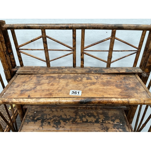 361 - VICTORIAN BAMBOO TABLE H27