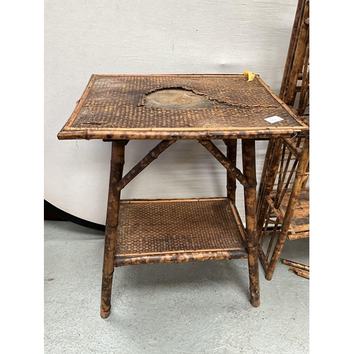 361 - VICTORIAN BAMBOO TABLE H27