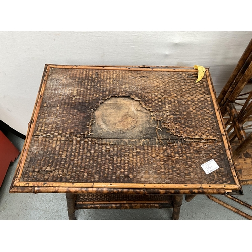 361 - VICTORIAN BAMBOO TABLE H27