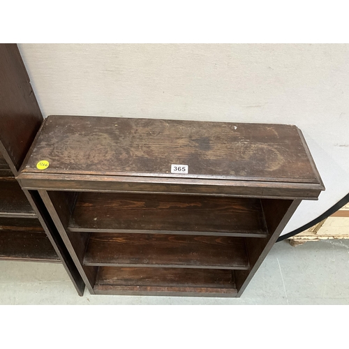 365 - 2 VINTAGE OAK BOOKCASE H50