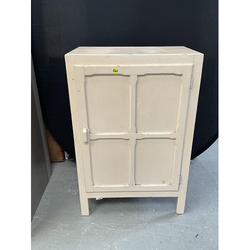 399 - VINTAGE PAINTED FOOD CABINET WITH SINGLE DOOR H36