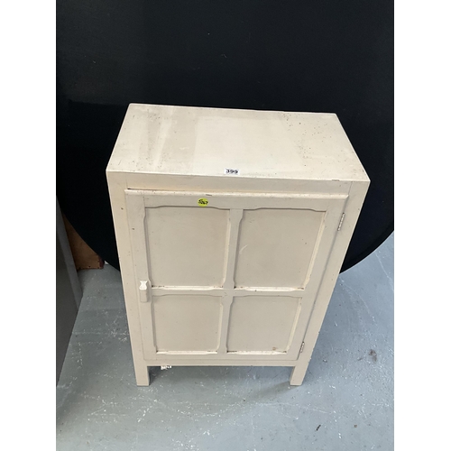 399 - VINTAGE PAINTED FOOD CABINET WITH SINGLE DOOR H36