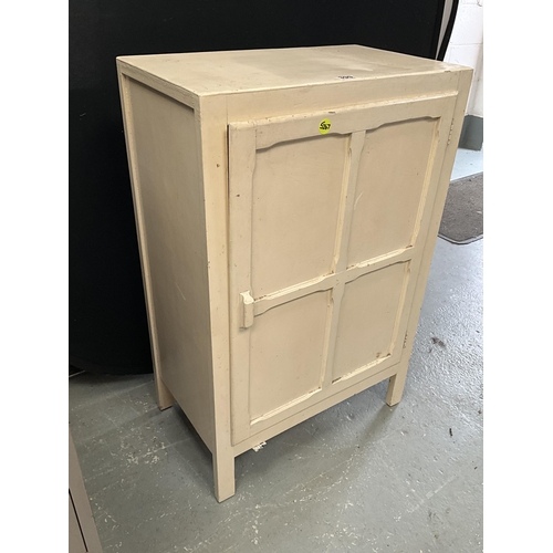 399 - VINTAGE PAINTED FOOD CABINET WITH SINGLE DOOR H36