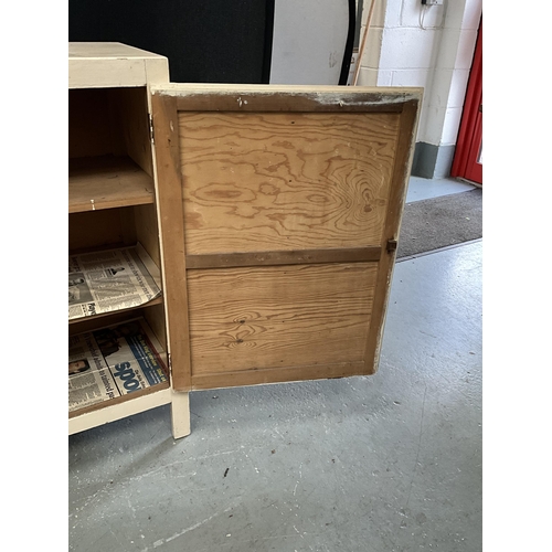 399 - VINTAGE PAINTED FOOD CABINET WITH SINGLE DOOR H36