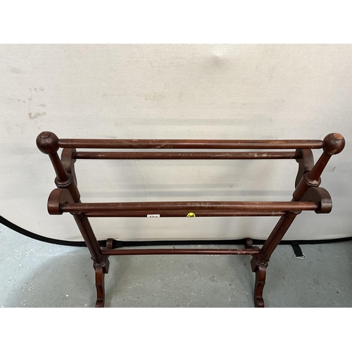 403 - VICTORIAN MAHOGANY TOWEL RAIL