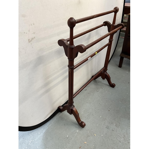 403 - VICTORIAN MAHOGANY TOWEL RAIL